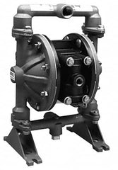 ARO/Ingersoll-Rand - 1/2" NPT, Metallic, Air Operated Diaphragm Pump - PTFE Diaphragm, Aluminum Housing - Benchmark Tooling