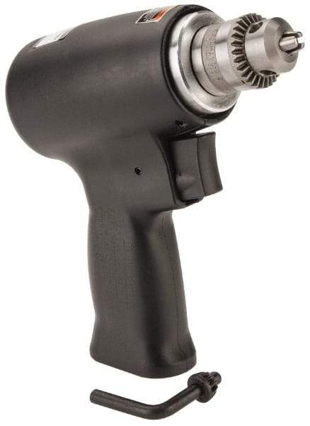 Florida Pneumatic - 1/4" Keyed Chuck - Pistol Grip Handle, 20,000 RPM, 4 CFM, 0.3333 hp, 60-90 psi - Benchmark Tooling