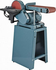 Enco - 48 Inch Long x 6 Inch Wide Belt, 9 Inch Diameter, Combination Sanding Machine - 1,350 Ft./min Belt Speed, 3/4 HP, Single Phase - Benchmark Tooling