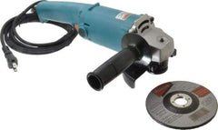 Makita - 5" Wheel Diam, 10,000 RPM, Corded Angle & Disc Grinder - 5/8-11 Spindle, 115 Volts, 9 Amps - Benchmark Tooling