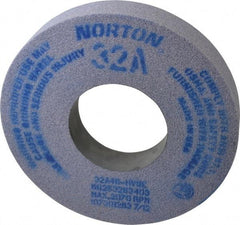 Norton - 12" Diam x 5" Hole x 2" Thick, H Hardness, 46 Grit Surface Grinding Wheel - Aluminum Oxide, Type 1, Coarse Grade, 2,070 Max RPM, Vitrified Bond, No Recess - Benchmark Tooling