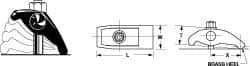 Jergens - 5/8" Stud, 2-3/8" Max Clamping Height, Steel, Adjustable & Self-Positioning Strap Clamp - 5" Long, 2" Wide, 1-5/8" High, 3" Heel to Stud Center - Benchmark Tooling