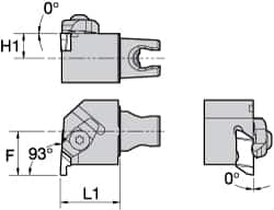 Kennametal - NG3L Insert, 30mm Head Length, 1.19mm Min Groove Width, Modular Grooving Cutting Unit Head - Right Hand Cut, System Size KM25, Series Top Notch - Benchmark Tooling