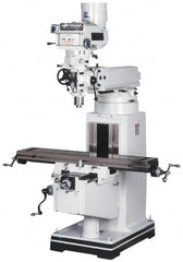 Vectrax - 10" Table Width x 54" Table Length, Variable Speed Pulley Control, 3 Phase Knee Milling Machine - R8 Spindle Taper, 5 hp - Benchmark Tooling