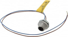 Brad Harrison - 4 Amp, 1/2-20 UNF Male Straight Receptacle - 250 VAC/VDC, 0.31m Cable Length, IP67 Ingress Rating - Benchmark Tooling
