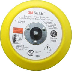 3M - 6" Diam Adhesive/PSA Disc Backing Pad - 3/4" Shank Diam, Medium Density, 10,000 RPM - Benchmark Tooling