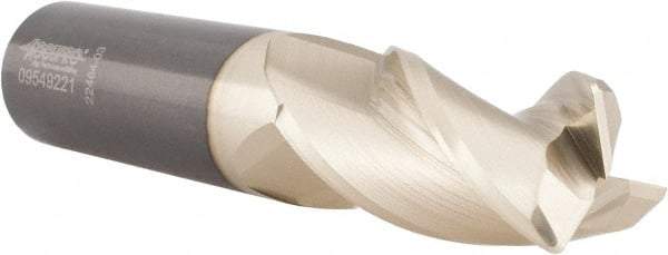 Accupro - 1/4", 3 Flute, Single End, Solid Carbide, 0.06" Corner Radius End Mill - 2-1/2" OAL, 37° Helix, Right Hand Flute, 3/4" LOC, Right Hand Cut - Benchmark Tooling