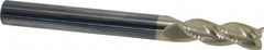 Accupro - 1/4", 3 Flute, Single End, Solid Carbide, 0.015" Corner Radius End Mill - 2-1/2" OAL, 37° Helix, Right Hand Flute, 3/4" LOC, Right Hand Cut - Benchmark Tooling