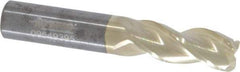 Accupro - 1/2", 3 Flute, Single End, Solid Carbide, 0.09" Corner Radius End Mill - 3" OAL, 37° Helix, Right Hand Flute, 1-1/4" LOC, Right Hand Cut - Benchmark Tooling