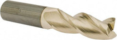 Accupro - 5/8", 3 Flute, Single End, Solid Carbide, 0.03" Corner Radius End Mill - 3-1/2" OAL, 37° Helix, Right Hand Flute, 1-5/8" LOC, Right Hand Cut - Benchmark Tooling