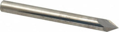 Accupro - 1/4" Diam 2 Flute Single End Solid Carbide Chamfer Mill - Benchmark Tooling