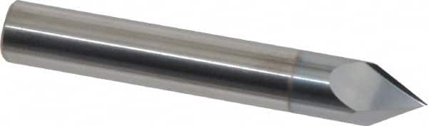 Accupro - 3/8" Diam 2 Flute Single End Solid Carbide Chamfer Mill - Benchmark Tooling