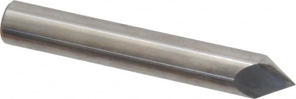 Accupro - 3/8" Diam 2 Flute Single End Solid Carbide Chamfer Mill - Benchmark Tooling