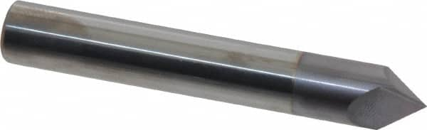 Accupro - 3/8" Diam 2 Flute Single End Solid Carbide Chamfer Mill - Benchmark Tooling