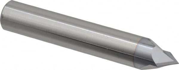 Accupro - 1/2" Diam 2 Flute Single End Solid Carbide Chamfer Mill - Benchmark Tooling