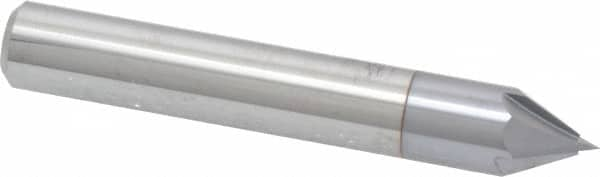 Accupro - 3/8" Diam 4 Flute Single End Solid Carbide Chamfer Mill - Benchmark Tooling