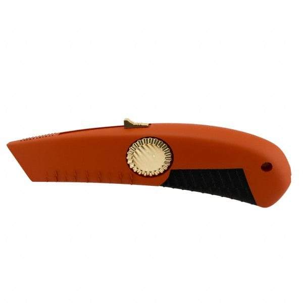 PHC - Retractable Utility Knife - 1/2" Blade, OSHA Orange Zinc Handle, 1 Blade Included - Benchmark Tooling