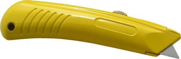 PHC - Retractable Utility Knife - 1" Blade, Yellow Zinc Handle, 1 Blade Included - Benchmark Tooling