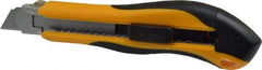 PHC - Snap Utility Knife - 4-1/4" Blade, Yellow & Black Plastic Handle, 6 Blades Included - Benchmark Tooling