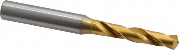 OSG - 0.277" 130° Spiral Flute Cobalt Screw Machine Drill Bit - TiN Finish, Right Hand Cut, 1-1/2" Flute Length, 3-5/16" OAL, Standard Point, Straight Shank - Benchmark Tooling