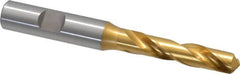 OSG - 0.377" 130° Spiral Flute Cobalt Screw Machine Drill Bit - TiN Finish, Right Hand Cut, 1-7/8" Flute Length, 3-31/32" OAL, Standard Point, Straight Shank - Benchmark Tooling