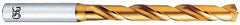 OSG - Letter T 130° Cobalt Jobber Drill - TiN Finish, Right Hand Cut, Spiral Flute, Straight Shank, 5-5/16" OAL, Standard Point - Benchmark Tooling