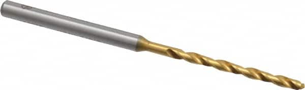 OSG - #47 130° Cobalt Jobber Drill - TiN Finish, Right Hand Cut, Spiral Flute, Straight Shank, 2-1/4" OAL, Standard Point - Benchmark Tooling