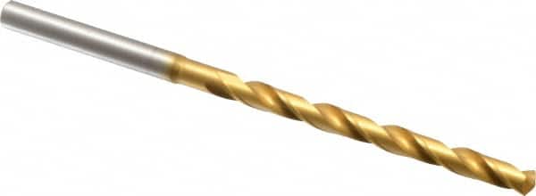 OSG - #18 130° Cobalt Jobber Drill - TiN Finish, Right Hand Cut, Spiral Flute, Straight Shank, 3-9/16" OAL, Standard Point - Benchmark Tooling