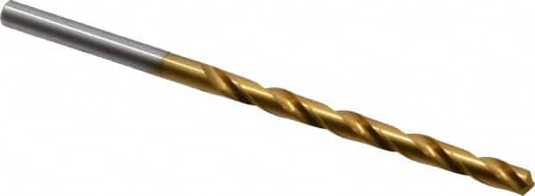 OSG - #13 130° Cobalt Jobber Drill - TiN Finish, Right Hand Cut, Spiral Flute, Straight Shank, 3-3/4" OAL, Standard Point - Benchmark Tooling