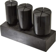 Interstate - 3 Piece 1/4" Increment Expanding Lathe Arbor Set - 1-1/2, 1-3/4, & 2" Arbors, 4" OAL - Benchmark Tooling