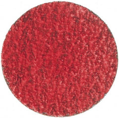 Merit Abrasives - 1-1/2" Disc Diam, 60 Grit, Ceramic Quick Change Disc - Type S Attaching System, Coated, Medium Grade, 30,000 RPM - Benchmark Tooling