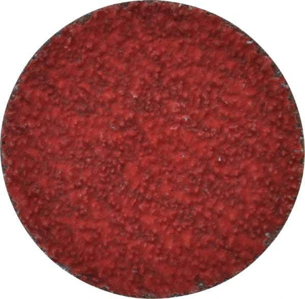 Merit Abrasives - 2" Disc Diam, 36 Grit, Ceramic Quick Change Disc - Type S Attaching System, Coated, Very Coarse Grade, 30,000 RPM - Benchmark Tooling