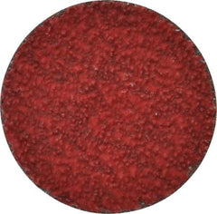 Merit Abrasives - 2" Disc Diam, 36 Grit, Ceramic Quick Change Disc - Type S Attaching System, Coated, Very Coarse Grade, 30,000 RPM - Benchmark Tooling