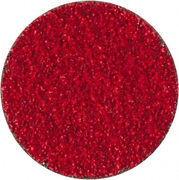 Merit Abrasives - 2" Disc Diam, 40 Grit, Ceramic Quick Change Disc - Type S Attaching System, Coated, Coarse Grade, 30,000 RPM - Benchmark Tooling
