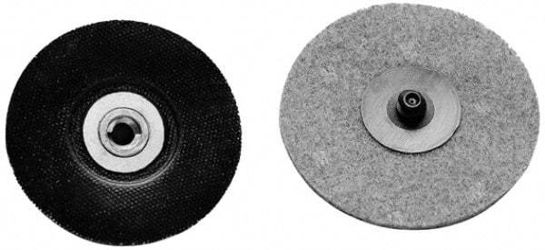 Merit Abrasives - 2" Diam Quick-Change Type S Disc Backing Pad - 1/4" Shank Diam, Hard Density, 30,000 RPM, PowerLock Holder Compatible - Benchmark Tooling