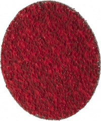 Merit Abrasives - 2" Disc Diam, 36 Grit, Ceramic Quick Change Disc - Type R Attaching System, Coated, Very Coarse Grade, 30,000 RPM - Benchmark Tooling