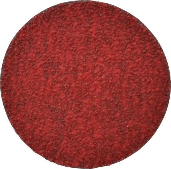 Merit Abrasives - 3" Disc Diam, 36 Grit, Ceramic Quick Change Disc - Type R Attaching System, Coated, Very Coarse Grade, 20,000 RPM - Benchmark Tooling