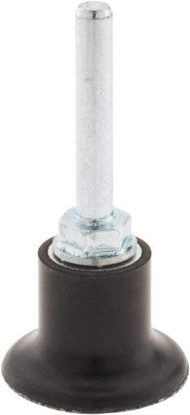 Merit Abrasives - 1-1/2" Diam Quick-Change Type S Disc Backing Pad - 1/4" Shank Diam, Medium Density, 30,000 RPM, PowerLock Holder Compatible - Benchmark Tooling