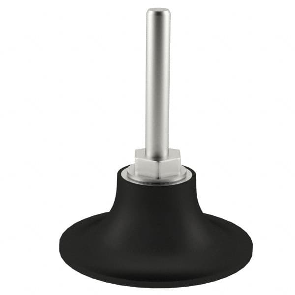 Merit Abrasives - 2" Diam Quick-Change Type S Disc Backing Pad - 1/4" Shank Diam, Medium Density, 30,000 RPM, PowerLock Holder Compatible - Benchmark Tooling