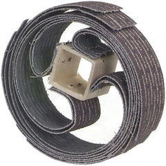 Merit Abrasives - 80 Grit, Scored Surface, Aluminum Oxide Sand-O-Flex Flap Wheel Refill - Medium Grade, 1-1/4" Trim Length x 1" Wide - Benchmark Tooling