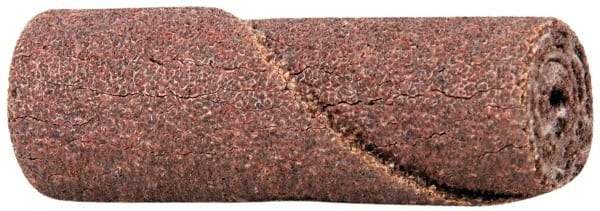 Merit Abrasives - 1/2" Max Roll Diam x 1-1/2" OAL, 60 Grit Aluminum Oxide Straight Cartridge Roll - 1/8" Pilot Hole Diam, Medium Grade, 23,000 Max RPM - Benchmark Tooling