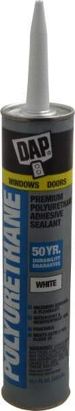 DAP - 10.1 oz Cartridge White Polyurethane Joint Sealant - -40 to 185°F Operating Temp, 10 min Tack Free Dry Time - Benchmark Tooling