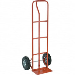 Wesco Industrial Products - 500 Lb Capacity 51" OAH Hand Truck - 7-1/2 x 14" Base Plate, D Handle, Steel, Full Pneumatic Wheels - Benchmark Tooling