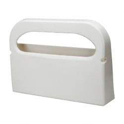 NuTrend Disposables - 500 Capacity White Plastic Toilet Seat Cover Dispenser - 11-1/2" High x 3-1/2" Deep, Holds 2 Half Fold Sleeves - Benchmark Tooling