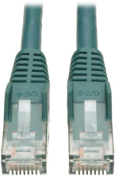 Tripp-Lite - Cat6, 24 AWG, 8 Wires, 550 MHz, Unshielded Network & Ethernet Cable - Green, PVC, 14' OAL - Benchmark Tooling