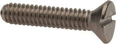 Value Collection - 1/4-20 UNC, 1-1/4" OAL Slotted Drive Machine Screw - Flat Head, Grade 316 Stainless Steel, Uncoated, Without Washer - Benchmark Tooling