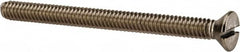 Value Collection - 1/4-20 UNC, 3" OAL Slotted Drive Machine Screw - Flat Head, Grade 316 Stainless Steel, Uncoated, Without Washer - Benchmark Tooling