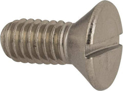 Value Collection - 5/16-18 UNC, 3/4" OAL Slotted Drive Machine Screw - Flat Head, Grade 316 Stainless Steel, Uncoated, Without Washer - Benchmark Tooling