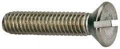 Value Collection - 5/16-18 UNC, 1-1/2" OAL Slotted Drive Machine Screw - Flat Head, Grade 316 Stainless Steel, Uncoated, Without Washer - Benchmark Tooling