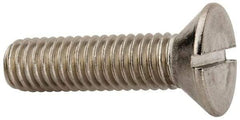 Value Collection - 3/8-16 UNC, 1-1/2" OAL Slotted Drive Machine Screw - Flat Head, Grade 316 Stainless Steel, Uncoated, Without Washer - Benchmark Tooling